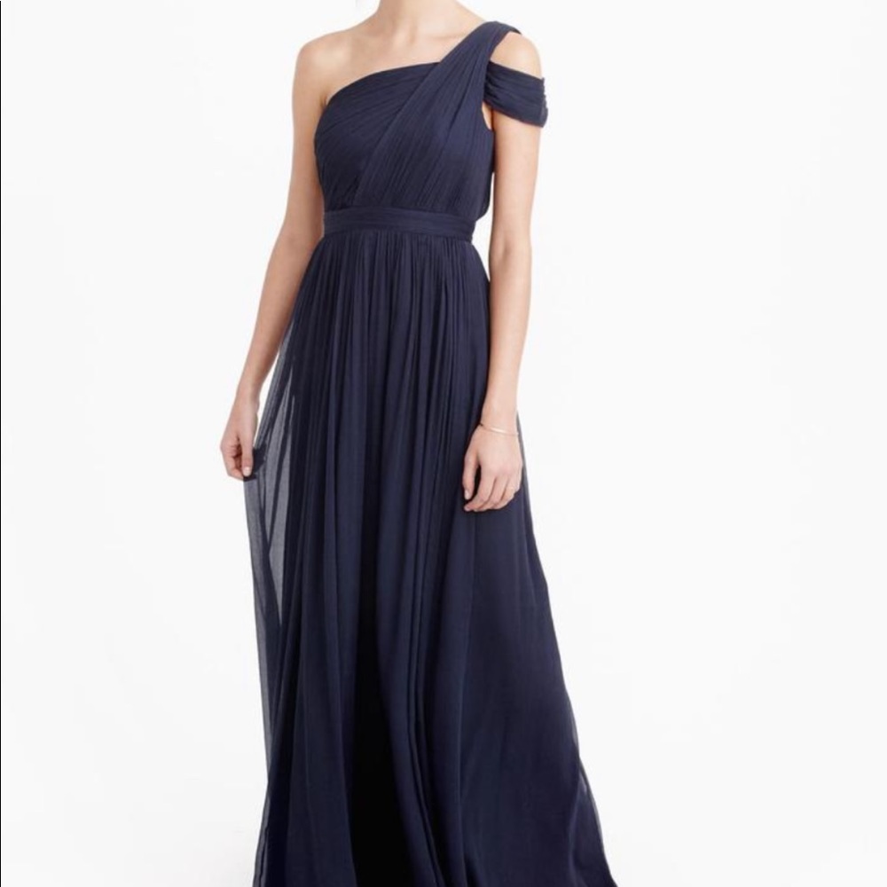 J. Crew Navy Bridesmaid Dress